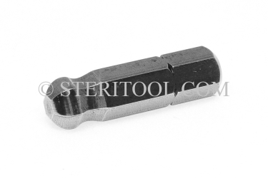 #11477 - 9/64" Ball Hex x 1"(25mm) OAL Stainless Steel Bit for Bit Holders. ball hex, bit, stainless steel